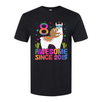 8 Year Old Awesome Since 2015 8th Birthday Teens Girls Softstyle CVC T-Shirt