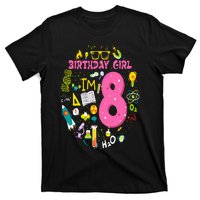 8 Year Old Girl Scientist 8th Birthday Science T-Shirt