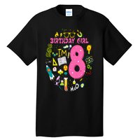 8 Year Old Girl Scientist 8th Birthday Science Tall T-Shirt