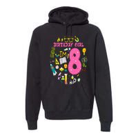 8 Year Old Girl Scientist 8th Birthday Science Premium Hoodie