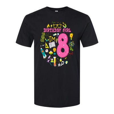 8 Year Old Girl Scientist 8th Birthday Science Softstyle CVC T-Shirt