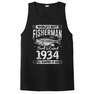 87 Years Old Fisherman Born In 1934 Fisherman 87th Birthday PosiCharge Competitor Tank