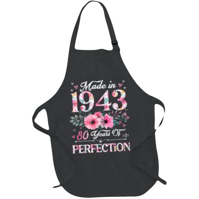 80 Year Old Made In 1943 Floral 80th Birthday Gifts Wom.e.n Apron
