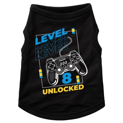 8 Year Old Gamer Gaming 8th Birthday Level 8 Unlocked Doggie Tank