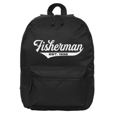 88 Year Old Fisherman Fishing 1935 88th Birthday Gift 16 in Basic Backpack