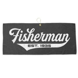 88 Year Old Fisherman Fishing 1935 88th Birthday Gift Large Microfiber Waffle Golf Towel