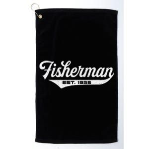 88 Year Old Fisherman Fishing 1935 88th Birthday Gift Platinum Collection Golf Towel