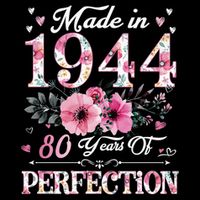 80 Year Old Made In 1944 Floral 80th Birthday Magnet