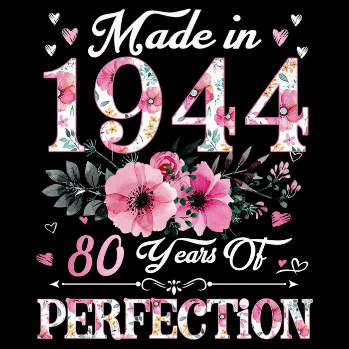 80 Year Old Made In 1944 Floral 80th Birthday Magnet