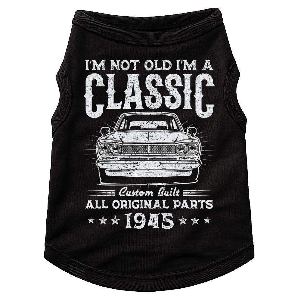 80 Year Old Gifts Vintage Classic Car 1945 80th Birthday Doggie Tank