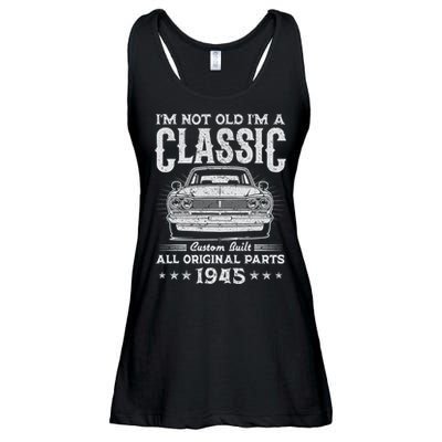 80 Year Old Gifts Vintage Classic Car 1945 80th Birthday Ladies Essential Flowy Tank