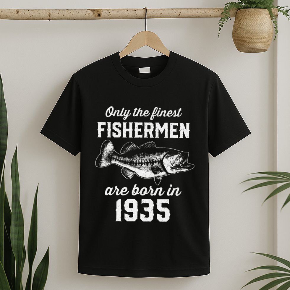 88 Year Old Fisherman Fishing 1935 88th Birthday T-Shirt