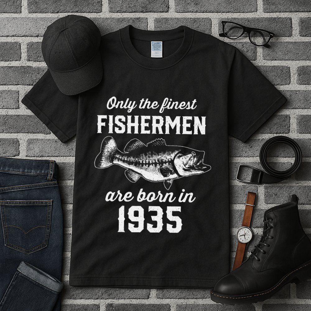 88 Year Old Fisherman Fishing 1935 88th Birthday Tall T-Shirt