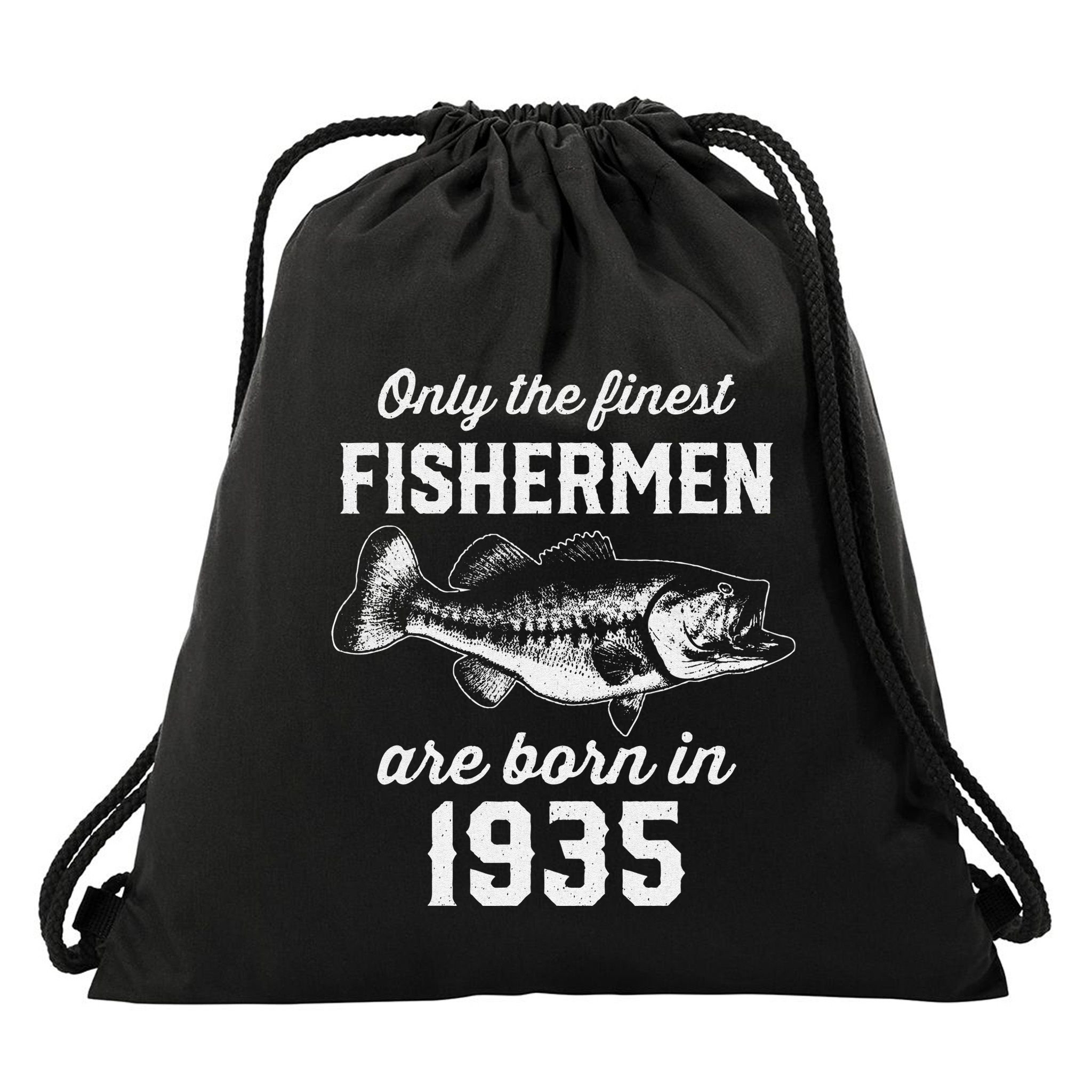 88 Year Old Fisherman Fishing 1935 88th Birthday Drawstring Bag