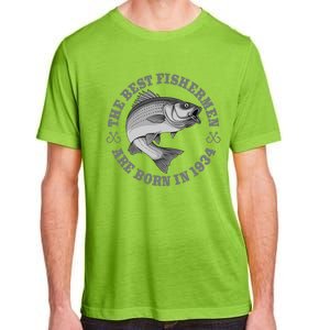 89 Year Old Fisherman Fishing 1934 89th Birthday Gift Adult ChromaSoft Performance T-Shirt