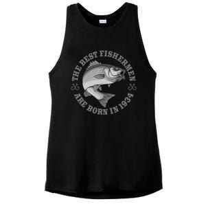 89 Year Old Fisherman Fishing 1934 89th Birthday Gift Ladies PosiCharge Tri-Blend Wicking Tank