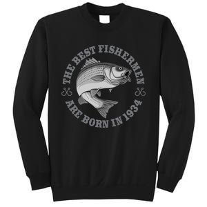 89 Year Old Fisherman Fishing 1934 89th Birthday Gift Sweatshirt