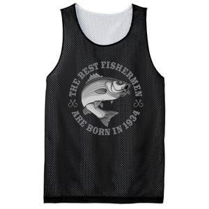 89 Year Old Fisherman Fishing 1934 89th Birthday Gift Mesh Reversible Basketball Jersey Tank