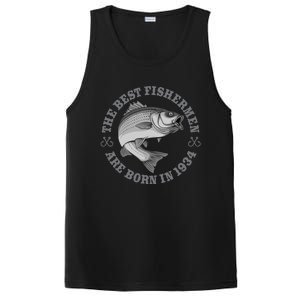 89 Year Old Fisherman Fishing 1934 89th Birthday Gift PosiCharge Competitor Tank