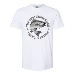 89 Year Old Fisherman Fishing 1934 89th Birthday Gift Softstyle CVC T-Shirt