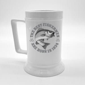 89 Year Old Fisherman Fishing 1934 89th Birthday Gift Beer Stein