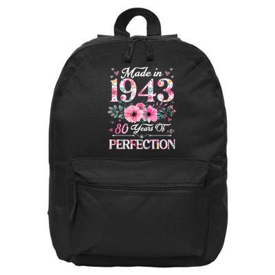 80 Years Of Perfection Made In 1943 16 in Basic Backpack