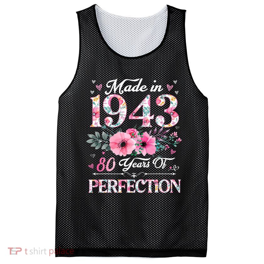 80 Years Of Perfection Made In 1943 Mesh Reversible Basketball Jersey Tank