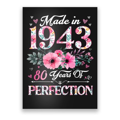 80 Years Of Perfection Made In 1943 Poster