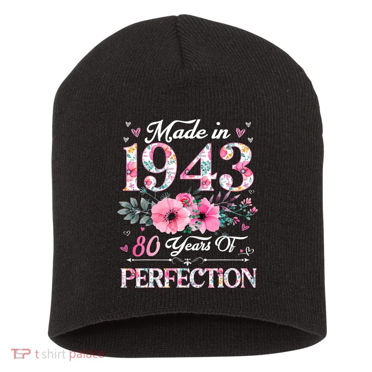 80 Years Of Perfection Made In 1943 Short Acrylic Beanie
