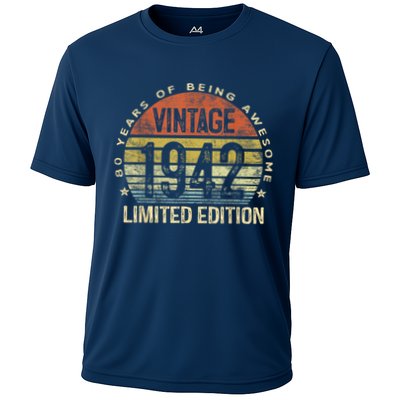 80 Year Old Vintage 1942 Limited Edition 80th Birthday Performance Shirt