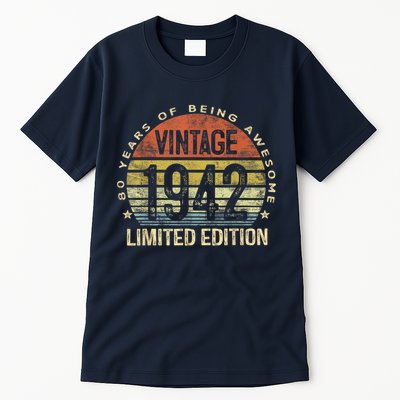 80 Year Old Vintage 1942 Limited Edition 80th Birthday Tall T-Shirt