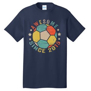 8 Year Old Awesome Since 2015 8th Birthday Soccer Player Tall T-Shirt