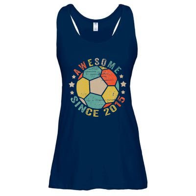 8 Year Old Awesome Since 2015 8th Birthday Soccer Player Ladies Essential Flowy Tank