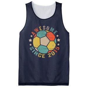 8 Year Old Awesome Since 2015 8th Birthday Soccer Player Mesh Reversible Basketball Jersey Tank