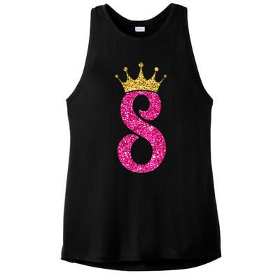 8 Year Old Gifts 8th Birthday Golden Crown Party Ladies PosiCharge Tri-Blend Wicking Tank