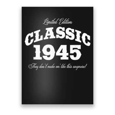 80 Year Old Vintage Classic Car 1945 80th Birthday Poster
