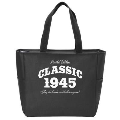 80 Year Old Vintage Classic Car 1945 80th Birthday Zip Tote Bag
