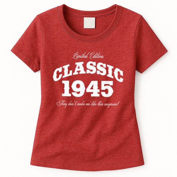 80 Year Old Vintage Classic Car 1945 80th Birthday Womens T-Shirt
