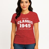 80 Year Old Vintage Classic Car 1945 80th Birthday Womens T-Shirt