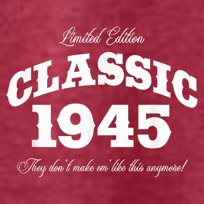 80 Year Old Vintage Classic Car 1945 80th Birthday Womens T-Shirt