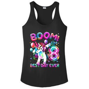 8 Years Old Dabbing Unicorn Gifts 8th Birthday Party Ladies PosiCharge Competitor Racerback Tank