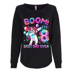 8 Years Old Dabbing Unicorn Gifts 8th Birthday Party Womens California Wash Sweatshirt