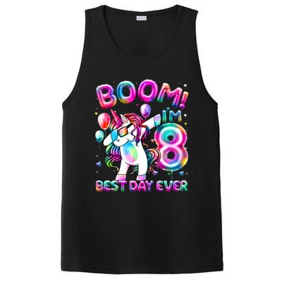 8 Years Old Dabbing Unicorn Gifts 8th Birthday Party PosiCharge Competitor Tank