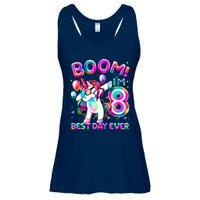 8 Years Old Dabbing Unicorn Gifts 8th Birthday Party Ladies Essential Flowy Tank