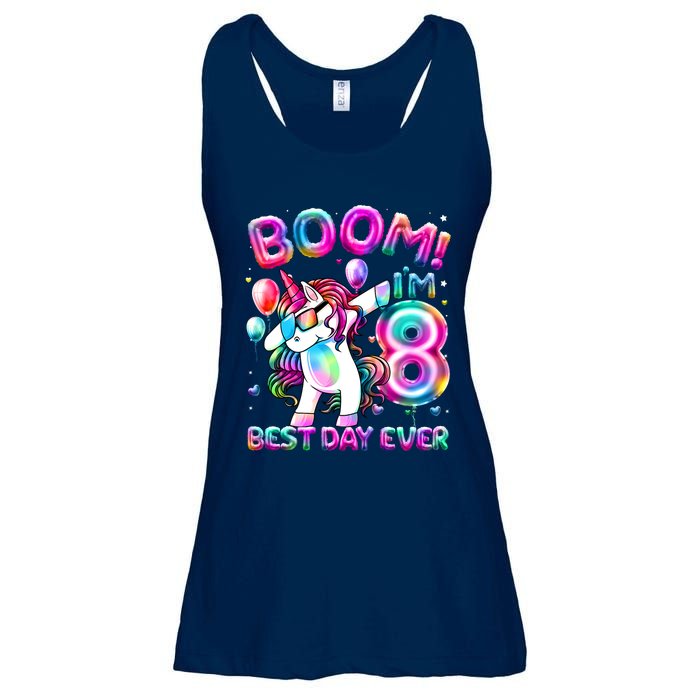 8 Years Old Dabbing Unicorn Gifts 8th Birthday Party Ladies Essential Flowy Tank