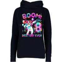 8 Years Old Dabbing Unicorn Gifts 8th Birthday Party Womens Funnel Neck Pullover Hood