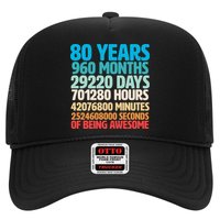 80 Years Of Being Awesome 80th Birthday Time Breakdown Trucker Hat