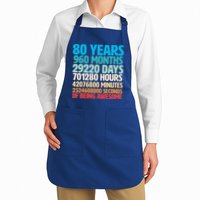 80 Years Of Being Awesome 80th Birthday Time Breakdown Apron