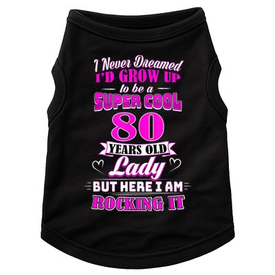 80 Year Old Lady Funny 80th Birthday Rockin' Since Doggie Tank