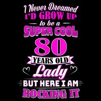 80 Year Old Lady Funny 80th Birthday Rockin' Since City Backpack